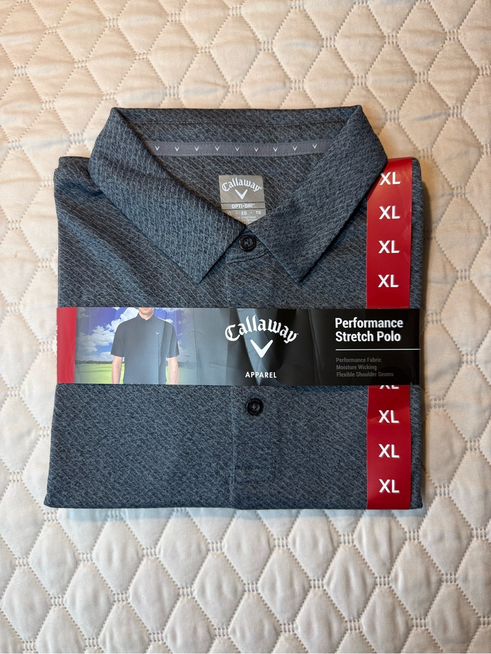Callaway Men's Performance Stretch Polo - Charcoal Gray